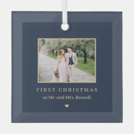 Zeitloser Keepake Editable Color Foto Ornament