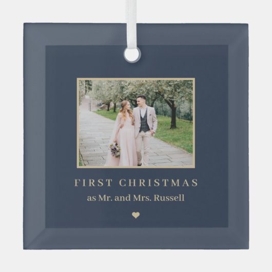 Zeitloser Keepake Editable Color Foto Ornament (Vorderseite)