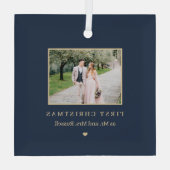 Zeitloser Keepake Editable Color Foto Ornament (Rückseite)