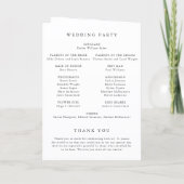 Zeitloser Klassiker Formale katholische Hochzeit Programm (Rückseite)