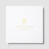 Zeitloser Klassiker Formale Monogramm-Hochzeit Gästebuch (Vorderseite)