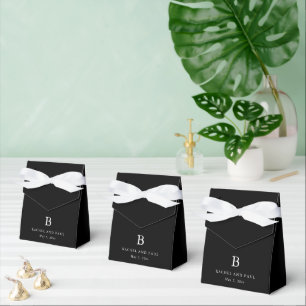 Zeitloser Klassiker Formale Monogramm-Hochzeit Geschenkschachtel