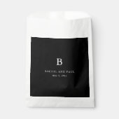 Zeitloser Klassiker Formale Monogramm-Hochzeit Geschenktütchen (Vorderseite)