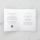 Zeitloser Klassiker Formeller QR-Code-Hochzeit Einladung (Innenseite)