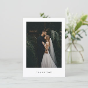 Zeitloser Klassiker Foto Formale Hochzeit Dankeskarte