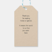 Zeitloser Klassiker Hochzeit Danke Geschenkanhänge Geschenkanhänger (Rückseite)