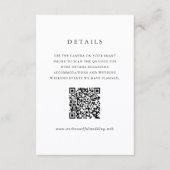 Zeitloser Klassiker QR-Code formelle Hochzeit Begleitkarte (Vorderseite)