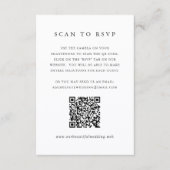 Zeitloser Klassiker QR-Code formelle Hochzeit RSVP Karte (Vorderseite)