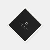Zeitloser Klassischer Formaler Monogramm-Hochzeit Serviette (Ecke)