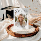 Zeitloser Klassischer Typografie-Foto-Abschluss Einladung