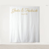 Zeitloser, Minimalistischer Goldrahmen Wandteppich (Vorderseite)