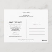Zeitloser Modus Hochzeitsszenierung Speichern der Postkarte (Rückseite)