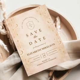 Zeitloser Mond und Sterne Quinceañera Save The Date