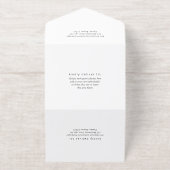 Zeitloser Monogramm-QR-Code Moderne Hochzeit All-in-One-Einladung (Außenseite)