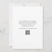 Zeitloser Monogramm-QR-Code Moderne Hochzeit Einladung (Rückseite)
