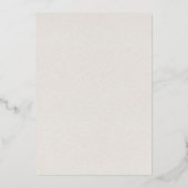 Zeitloser neutraler Beige Eleganter Hochzeitsstift Folieneinladung (Rückseite)