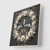 Zeitloser Papierkrieg für das Jubiläum Quadratische Wanduhr (Winkel)