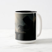 Zeitloser Schachkampf Zweifarbige Tasse (VorderseiteRechts)