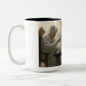 Zeitloser Schachkampf Zweifarbige Tasse (Links)