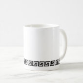 Zeitloser Schwarz-weißer griechischer Schlüsselchi Kaffeetasse (VorderseiteRechts)