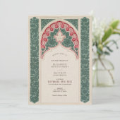 Zeitloser Spitzeneffekt im Jugendstil Einladung (Stehend Vorderseite)
