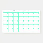 Zeitloser Sticky-Notiz-Kalender - Minze Post-it Klebezettel (Vorderseite)