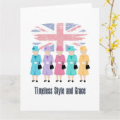 Zeitloser Stil und Grace-RIP Queen Elizabeth II Karte (Gelbe Blume)