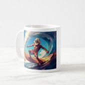Zeitloser Surfgeist: Senior Wave Rider Kaffeetasse (Vorderseite Links)