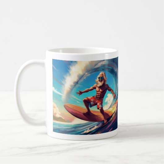 Zeitloser Surfgeist: Senior Wave Rider Kaffeetasse (Links)