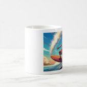 Zeitloser Surfgeist: Senior Wave Rider Kaffeetasse (Mittel)
