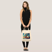 Zeitloser Surfgeist: Senior Wave Rider Tragetasche (Vorderseite (Model))
