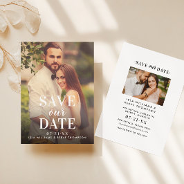 Zeitloser Typ Rette unser Date White Wedding Foto Save The Date