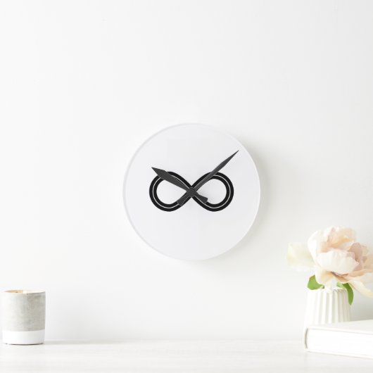 Zeitloser unendlicher Minimalismus Runde Wanduhr (Zuhause)
