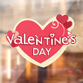 Zeitloser Valentinfenster Akzent - Fensteraufkleber (Blatt 2)