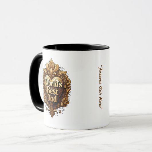 "Zeitloser Vater-Tribut" Tasse (Vorderseite Links)