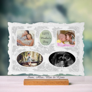 Zeitloser Vintager Regler 4 Foto Weiße Mütter Tag Acrylschild