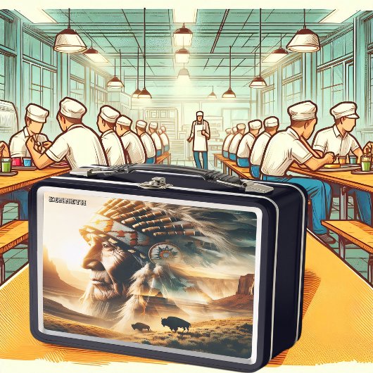 Zeitloser Warrior Sunset Metall Brotdose