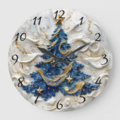 Zeitloser Weihnachtsbaum Große Wanduhr (Vorderseite)