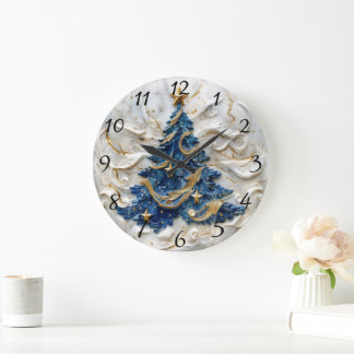 Zeitloser Weihnachtsbaum Große Wanduhr