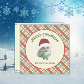 Zeitloser Weihnachtskariert Einladung