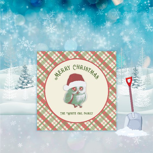 Zeitloser Weihnachtskariert Einladung