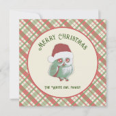 Zeitloser Weihnachtskariert Einladung (Vorderseite)