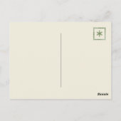 Zeitloser Weihnachtskariert Postkarte (Rückseite)