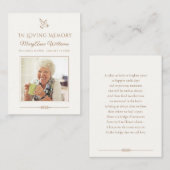 Zeitloses Beileid Wecke Gedenkkarte Visitenkarte (Vorne/Hinten)