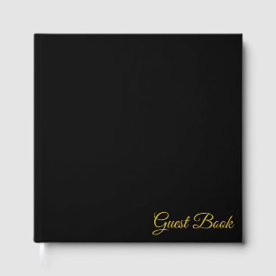 Zeitloses Black Foil Gästebuch für besondere Erinn