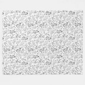 Zeitloses Blut: HandGezeichnet Blumeneleganz Fleecedecke (Vorderseite (Horizontal))