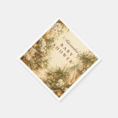 Zeitloses Botanisches Boho-Baby-Shower Serviette (Ecke)