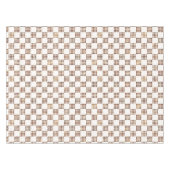 Zeitloses braun-beiges Karomuster Tischdecke (Vorderseite (Horizontal))