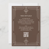 Zeitloses Braun | QR-Code All-in-One-Hochzeit Einladung (Rückseite)