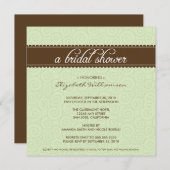 Zeitloses Brautparty Einladung (Salbei/Schokolade) (Vorne/Hinten)